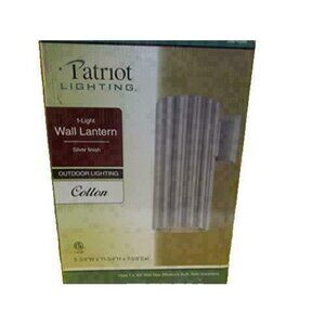 Patriot Lighting Silver Finish Wall Sconce Cotton Lantern 356-4096